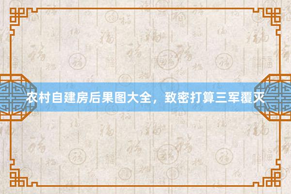 农村自建房后果图大全，致密打算三军覆灭